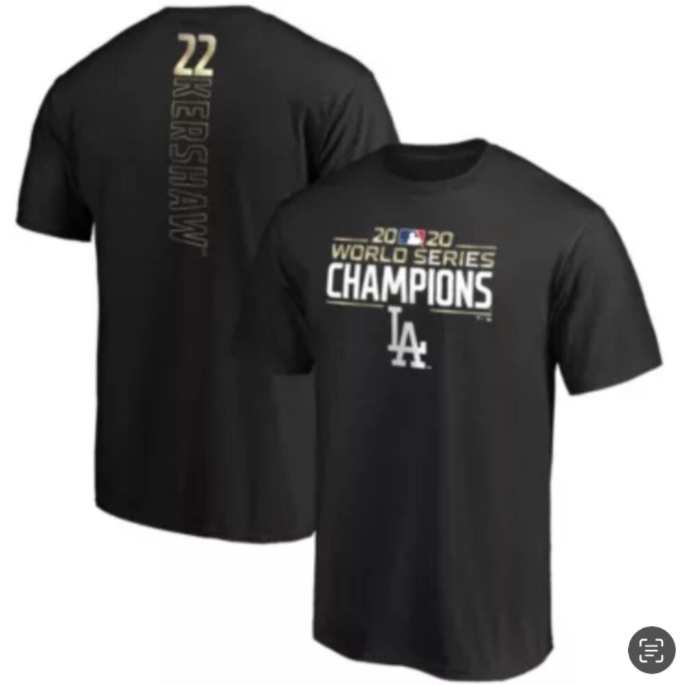 MLB Men's 2020 World Series Champions Los Angeles Dodgers Clayton Kershaw #22